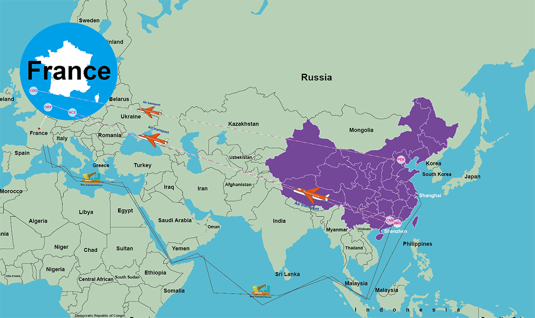 Combien coûte l'expédition de quelque chose de Chine en France